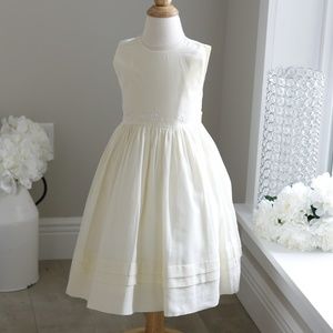 Strasburg Dress Sleeveless Cotton Yellow French Tucks Special Occasion Like New